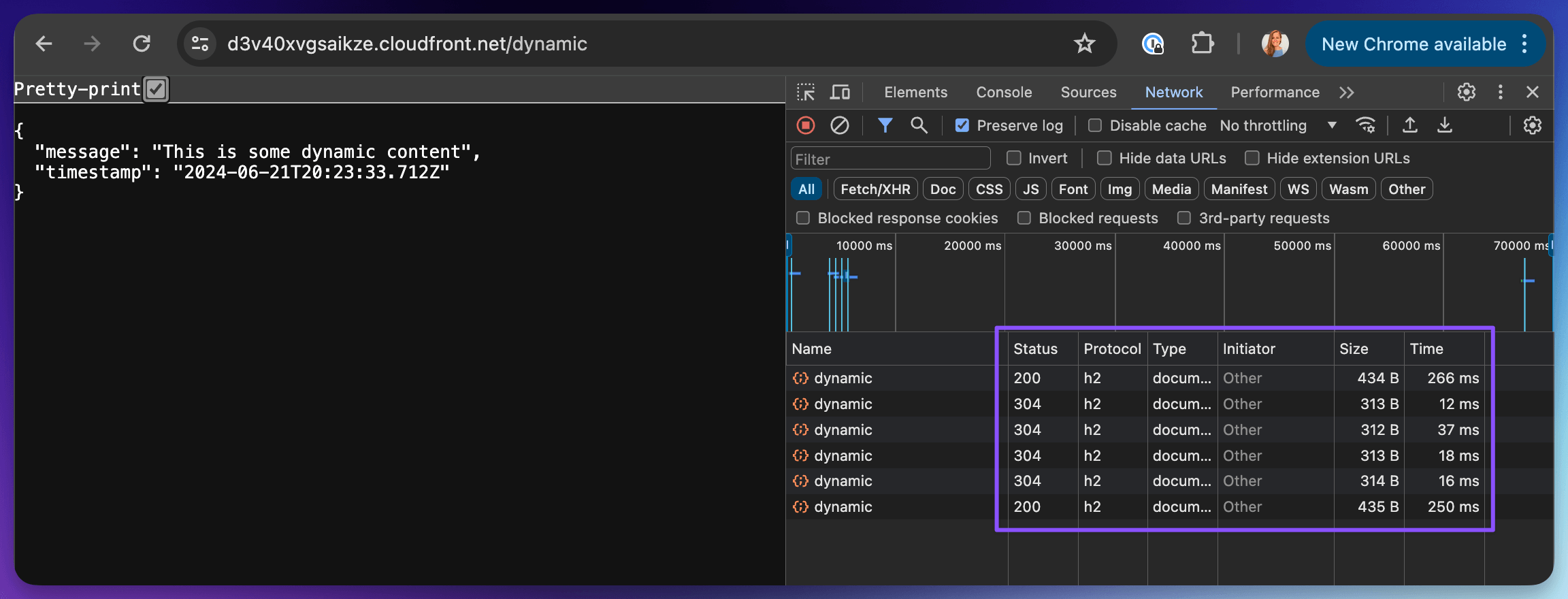 Screenshot of DevTools with CDN